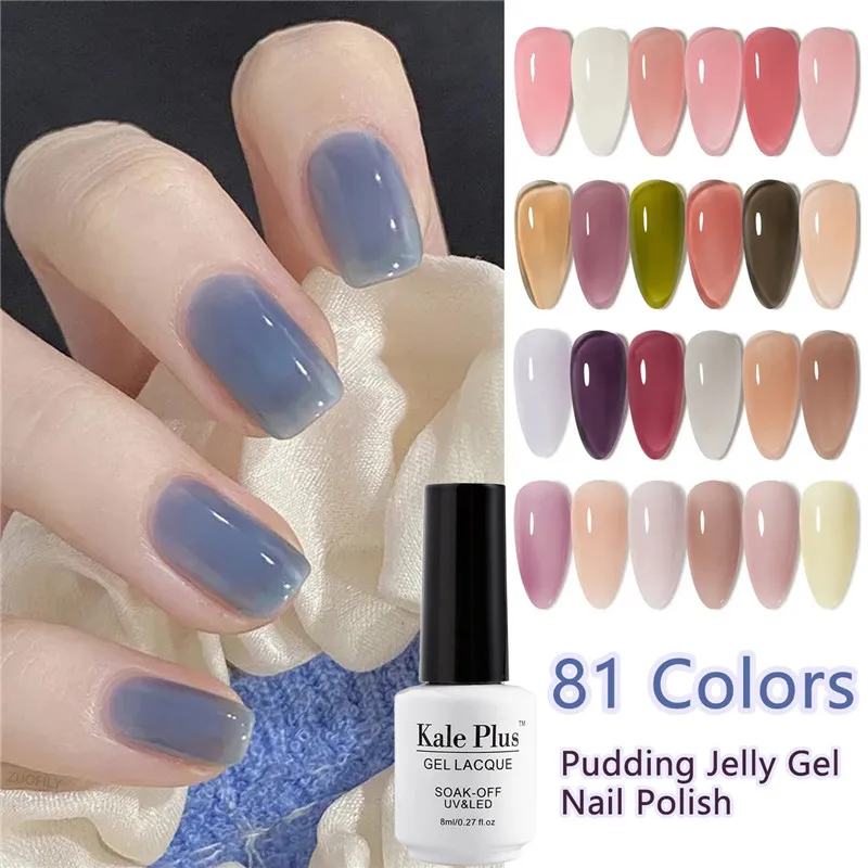 8ml Summer Translucent Gel Nails Pudding Jelly Gel Nail Polish Uv Gel