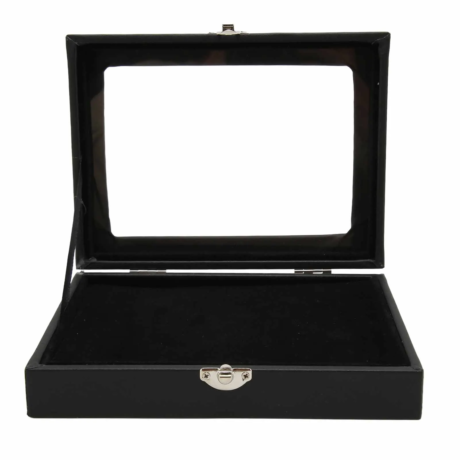 jewelry box Pin Display Case Transparent Dustproof Pin Shadow Box for Military Medal Jewelry Pin Badge Collection Black