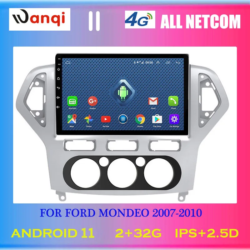 4G Lte All Netcom 10 дюймов Android 11 автомобильный стерео мультимедийный плеер для Ford Mondeo