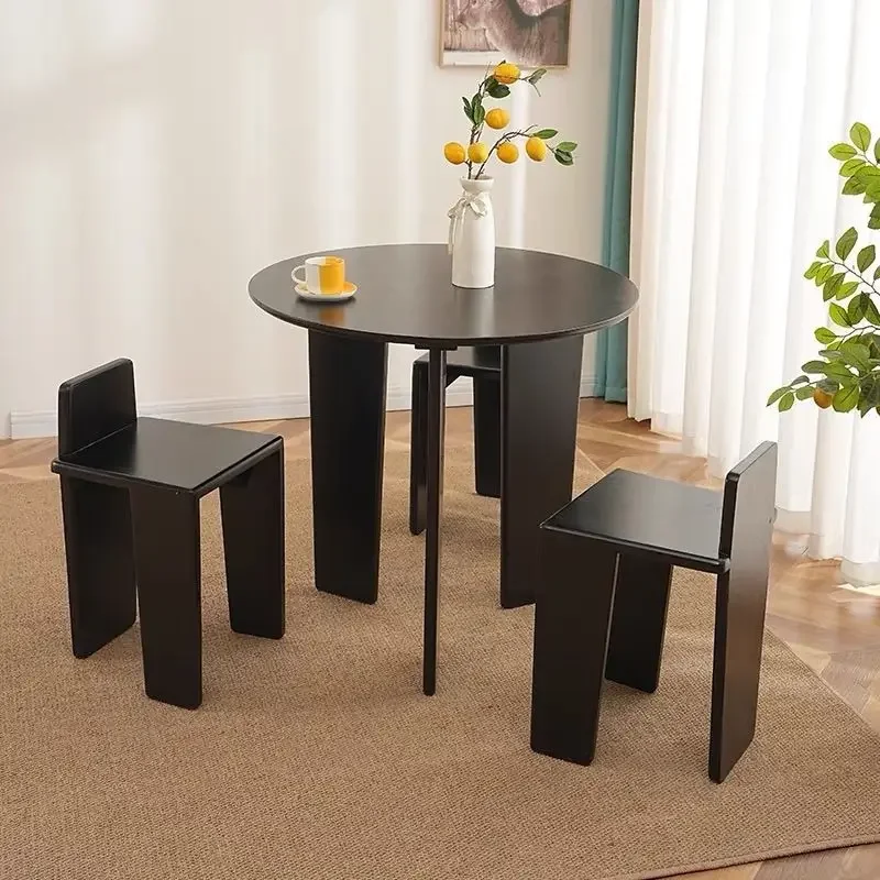 Solid Wood, Medieval, Simple, Stool, Dining Chair, Home, Chair