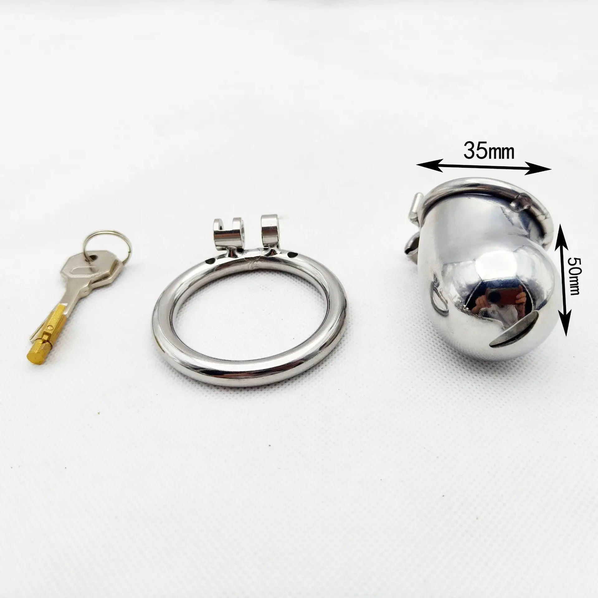 Men's Metal Chastity Cage Bdsm Anti-shedding Restraint Control Cock Ring Erotic Sex Toys for Gay Men penis chastity cage chastity lock sex toy penis cock ring male female sex toy