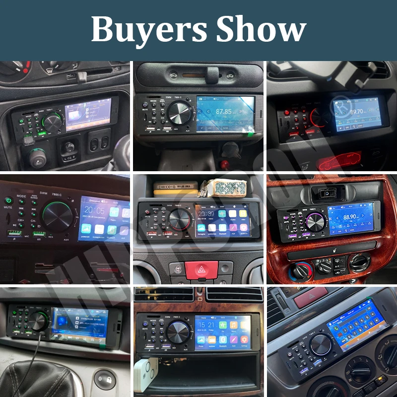 Car Music Player Car Multimedia Player Car Radio Player Car Radio Hippcron Car Radio 1 din 4.1&rdquo; Touch Screen Bluetooth Stereo Mp5 Player FM Receiver With Colorful Light Remote Control USB/TF
