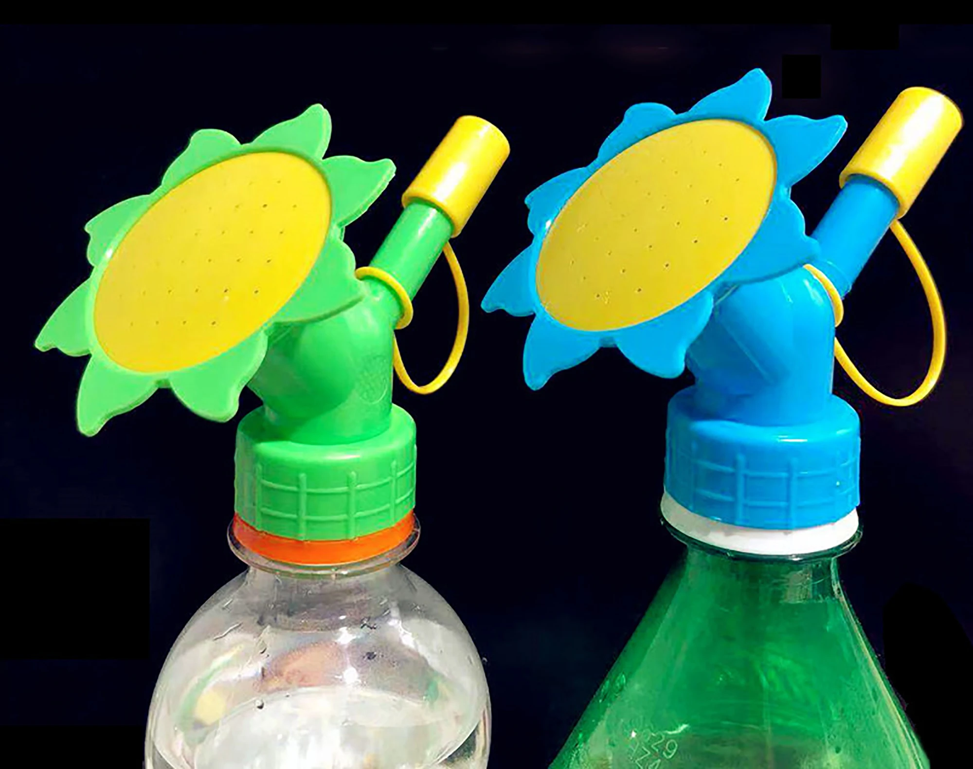 2 In 1 Plastic Sprinkler Nozzle 27~28mm Caliber Bottle Shower Cap Flower Plant Vegetable Watering Device Watering Can Sprinkler