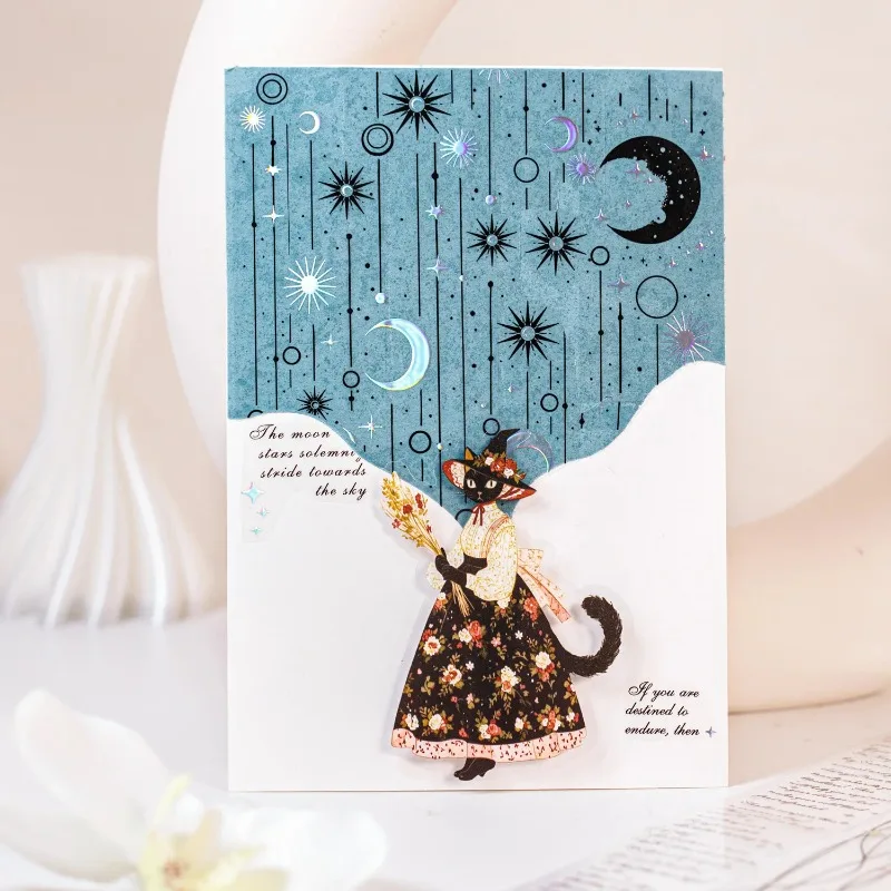 접착 테이프 별이 빛나는 하늘 패턴 장식 테이프 DIY Scrapbooking 수제 앨범 사진 프레임 장식 문구 테이프