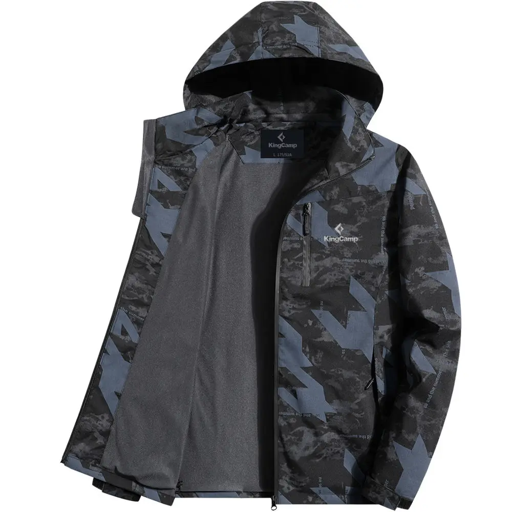Camouflage Hardshell for Men Spring and Autumn Single-layer Sports Trench Coat for Women Outdoor Windproof Waterproof Mountainee