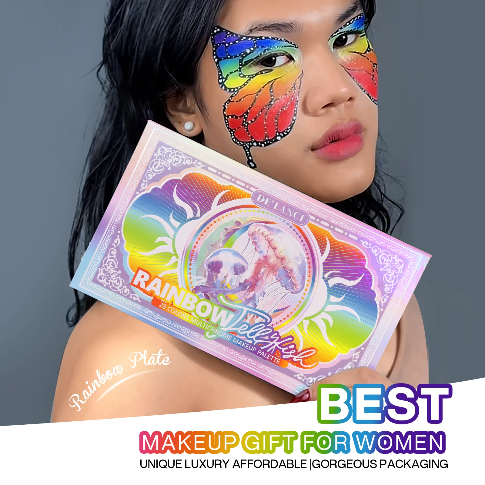 لوحة ظلال عيون مكونة من 28 لونًا للتجميل وغير لامع...