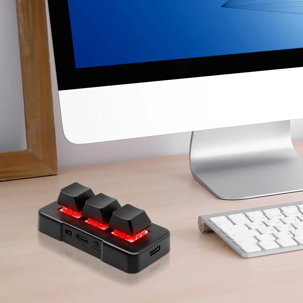 MK321 Progammable Macro Mini Customized Keyboard 3 Mode