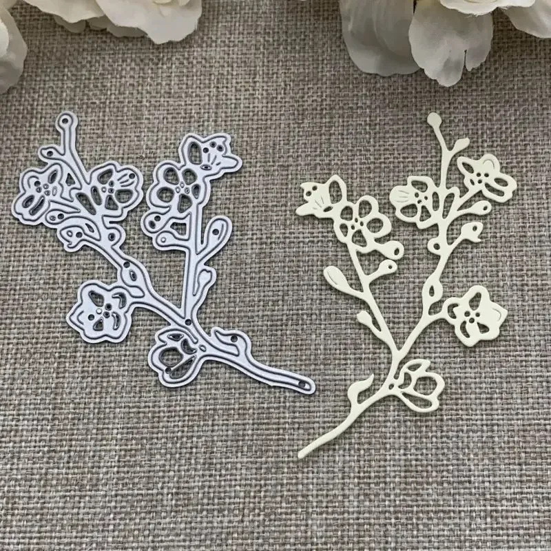 Metall-Stanzformen für Kirschzweig-Dekoration, für DIY-Scrapbooking, dekorative Prägung, Handarbeit, Stanzschablone