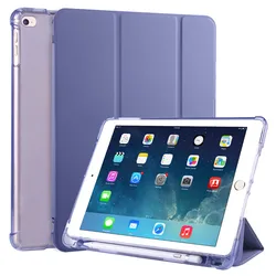 Elegant Trifold Smart Cover with Pen Holder - iPad Air 1 Air 2 (Lavender gray)