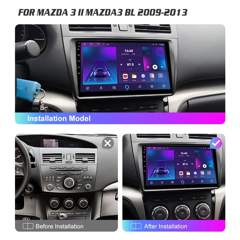 QSZN For Mazda 3 II Mazda3 BL 2009-2013 2 din Android 13.0