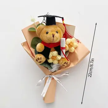 Mini Bear Flower Bouquet Artificial Flowers for Graduation 6