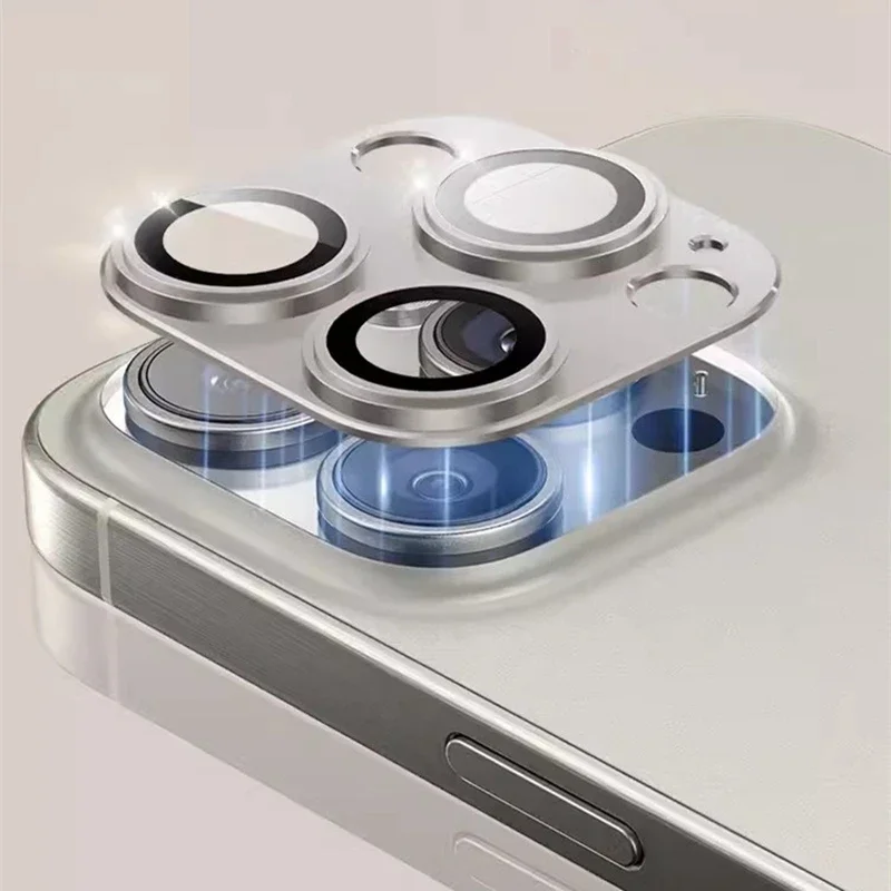 Premium Metal Camera Protector with Tempered Glass Cover - Enhanced Back Lens Protection