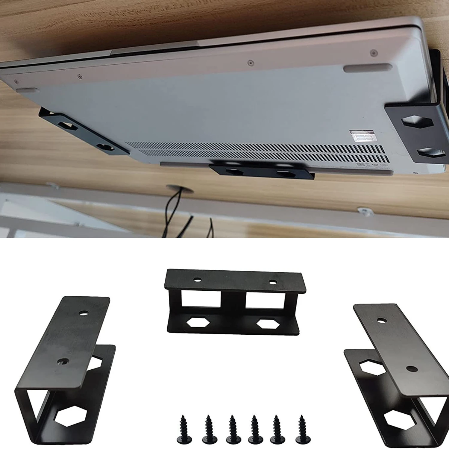 Supporto Per Laptop Con Montaggio A Parete Con Adesivo E Vite Per Macbook Surface Tastiere Switch Tablets