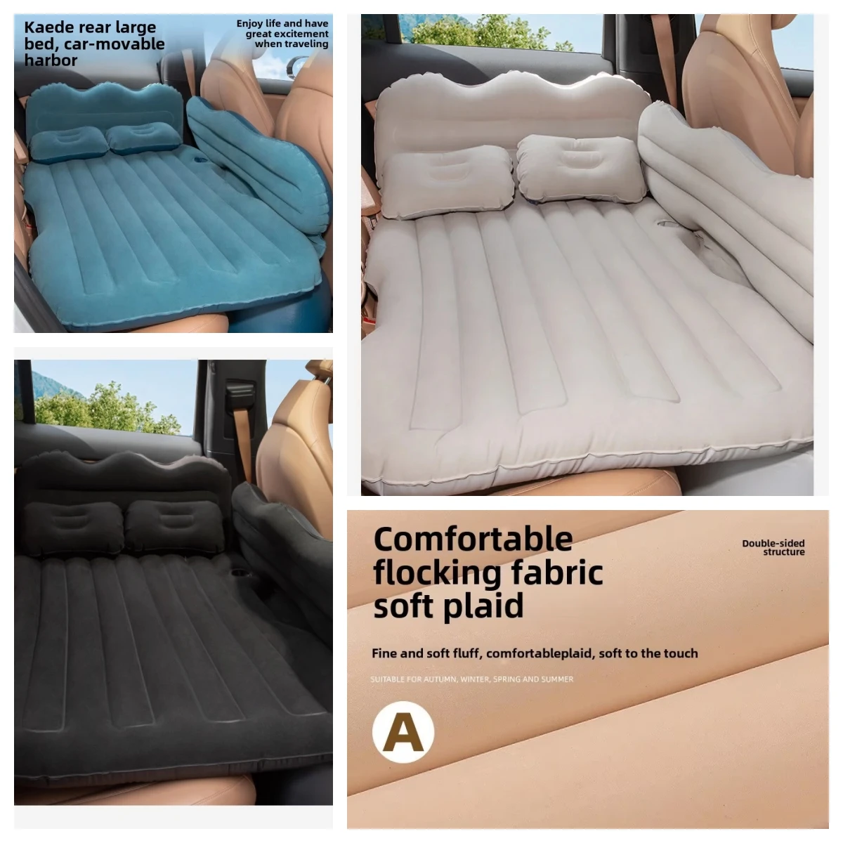 Car Air Inflatable Travel Mattress Bed Universal for Back Seat Multi functional Sofa Pillow Outdoor Camping Mat Cushion