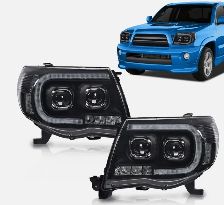 Waterproof Headlight Front Lamps Head Lamps Head Light USA Black for tacoma 2005 2006 2007 2008 2009 2010 2011