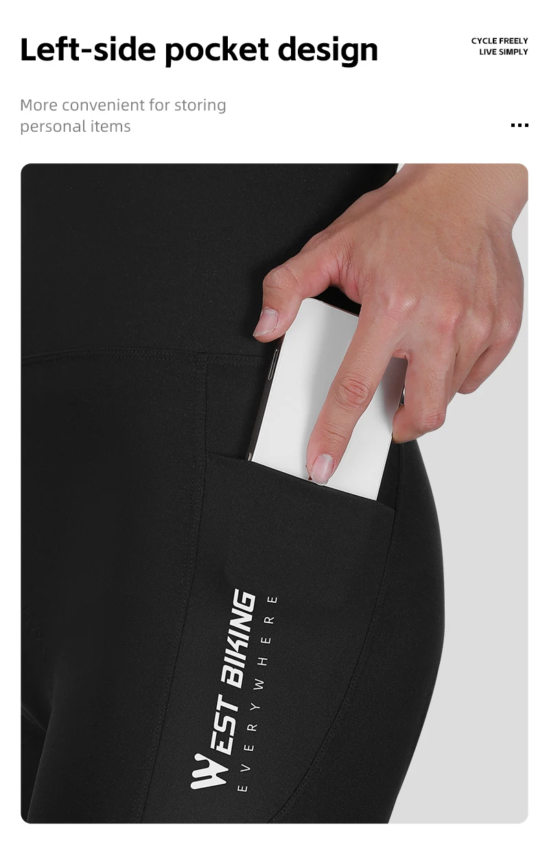 WEST BIKING Herren Radsport-Trägerhose Atmungsaktiv Schnelltrocknend MTB Rennrad-Shorts Komfortabel Sitzende Fahrrad-Tights Trägerhose Radhose – Detail 8