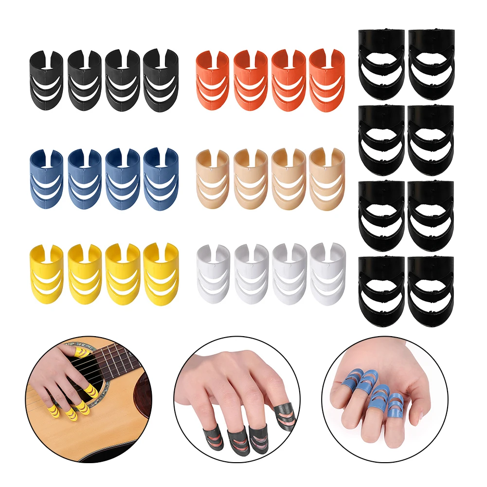8Pcs Alaska Picks Plectrums S M L XL Stringed Instrument Finger Picks Guitar Finger Covers for Acoustic Electric Guitar