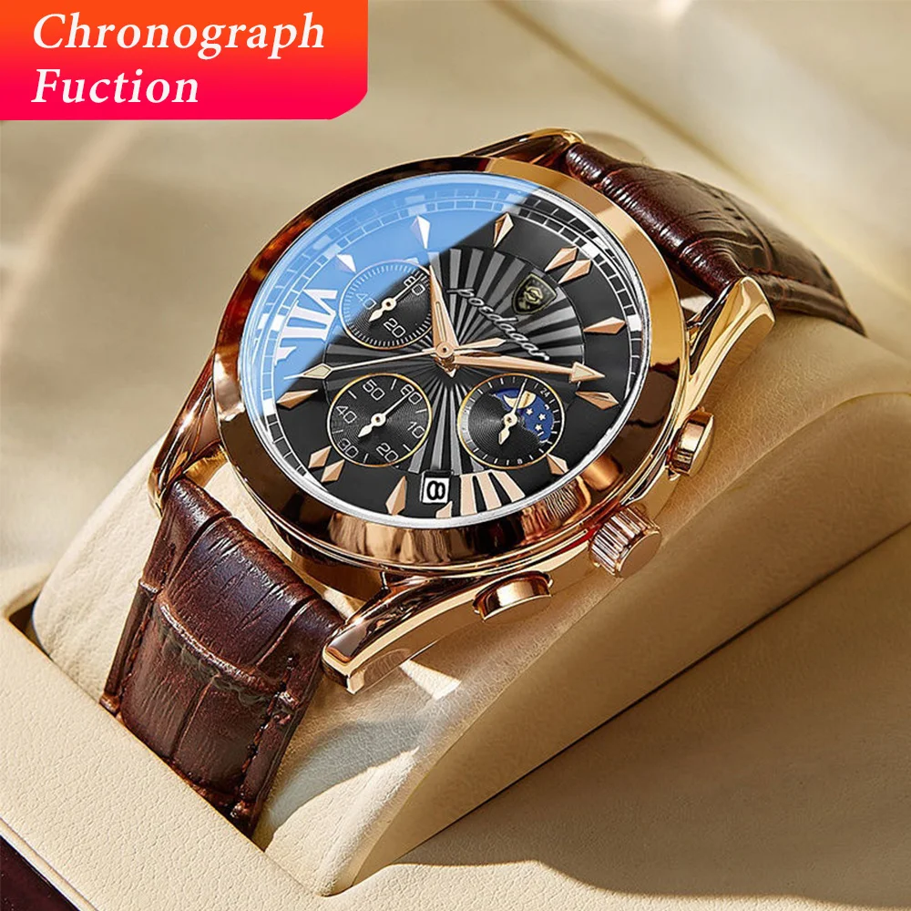 Quartz Watch For Men Top Brand Chronograph Function Waterproof Clock Luminous Date Luxury Steel Band Men Watch Reloj Hombre