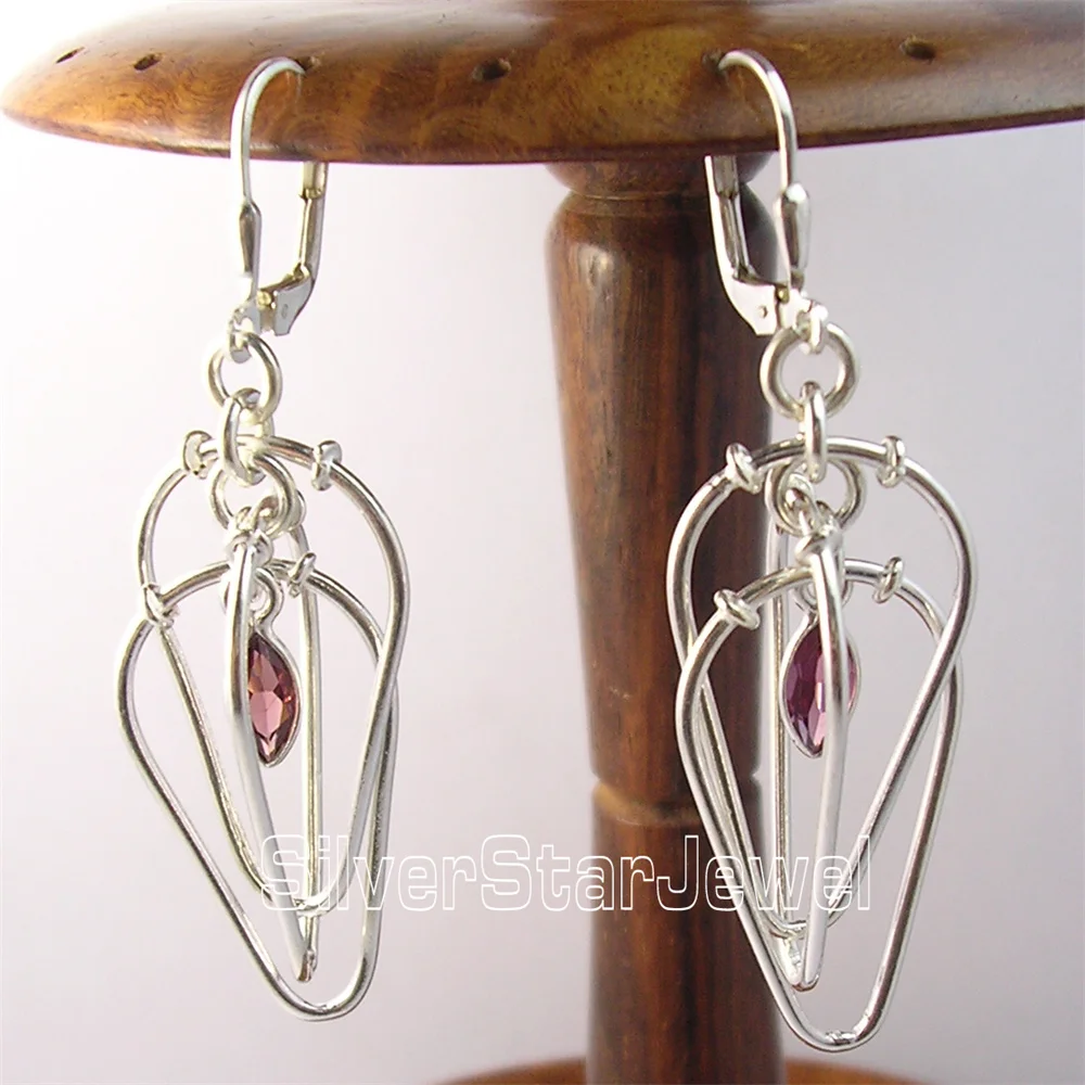 Many Color Semi-precious Stone Classic STYLE Dangle Earrings 2.2