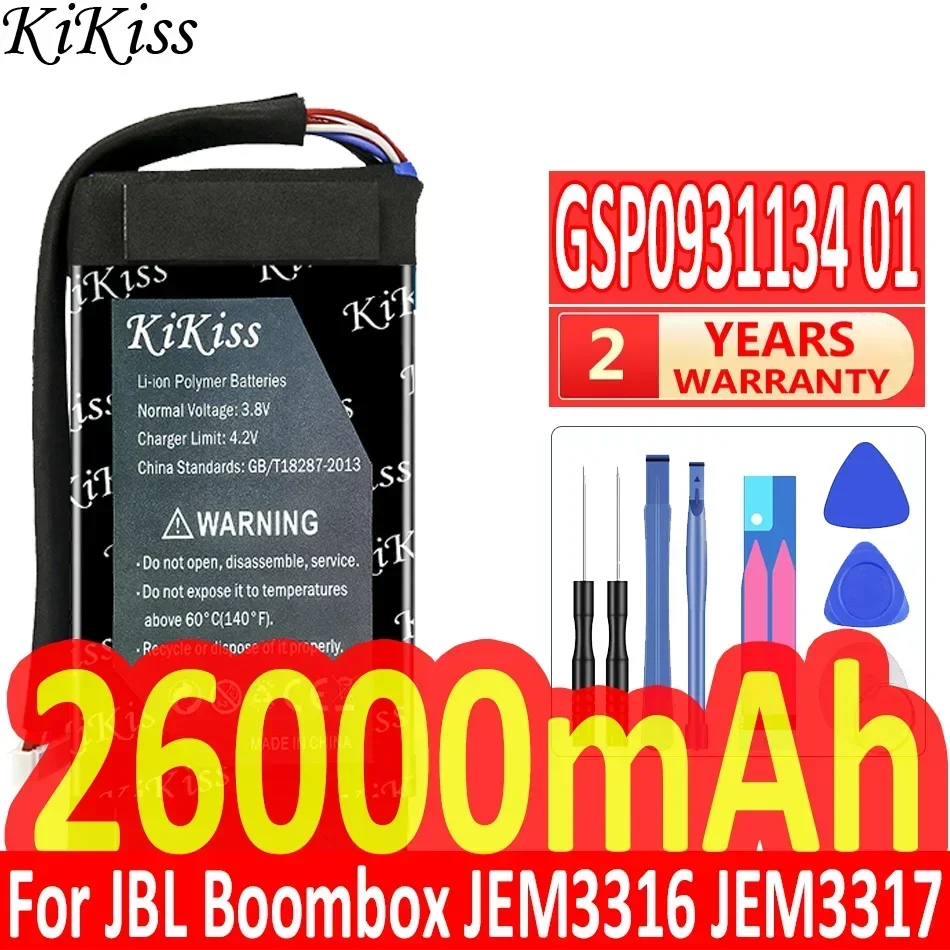 For JBL Boombox, JEM3316,JEM3317,JEM3318 26000mAh GSP0931134 01 Durable and Efficient Speaker Battery