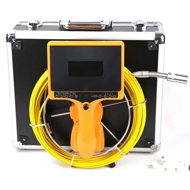 

7inch display Pipe Snake Inspection Camera Newest Hand Held Drain Sewer Video Endoscope 7DH Cable Recording Borescope Portable