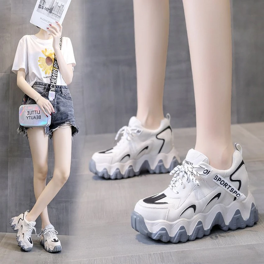 Brand Design Trendy White Women Dad Shoes Summer Chunky Sneakers Platform Casual Shoes Fashion Women's Sneakers Classic Trainers