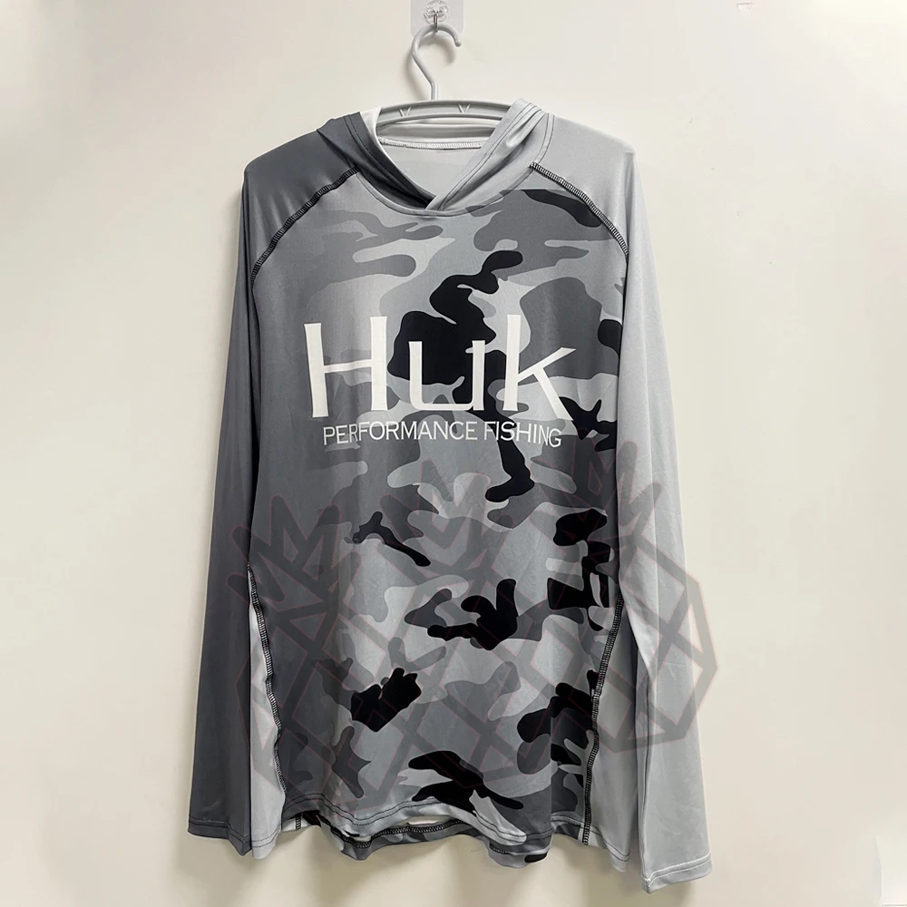 SPELISPOS New Men Fishing Hoodie Summer Breathable Long Sleeve Fishing Jersey Sun Protection UPF 50+ T-shirt Camisa De Pesca