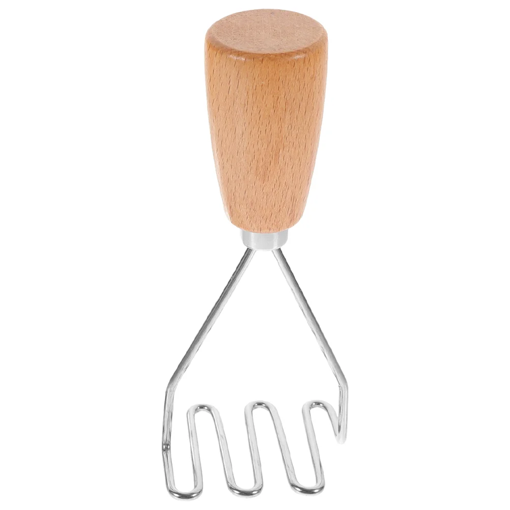 

Potato Masher Kitchen Accessories for Wooden Handle Tools Reusable Grinding Manual