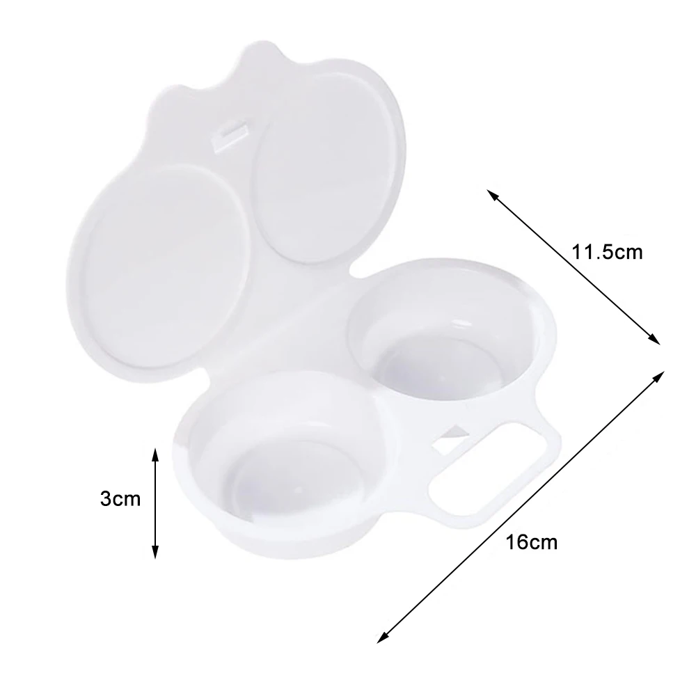 Egg Cooking Mold Microwave Egg Cooker Poached Egg Steamer Round DIY Eggs Boiler Poacher 2 Eggs Capacity For Noodles Easy To Use And Clean