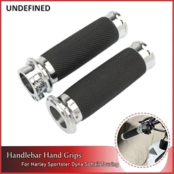 For Harley Touring Dyna Softail Sportster XL 883 1200 VRSC Street Glide Motorcycle Handlebar Hand Grips Accessories 1