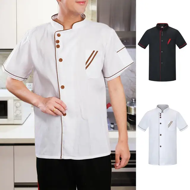 부드럽고 통기성이 좋은 소재로 만들어진 유니폼 레스토랑 요리사 셔츠