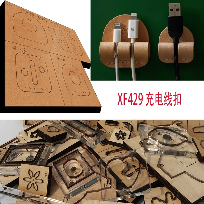 

Handmade Wooden Die Charging Cable Tie Leather Craft Punch Hand Tool Cut Knife Mould XF429 Leather Craft Tools