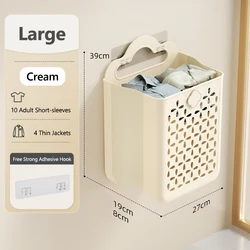 Modern Foldable Wall - Mounted Laundry Basket & Storage Organizer (Cream)