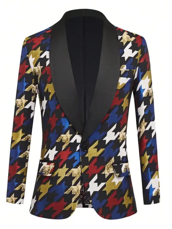 Men's Flower Pattern Sport Coat and Blazer