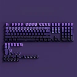 Vibrant Gradient PBT Keycaps (Purple - Side)