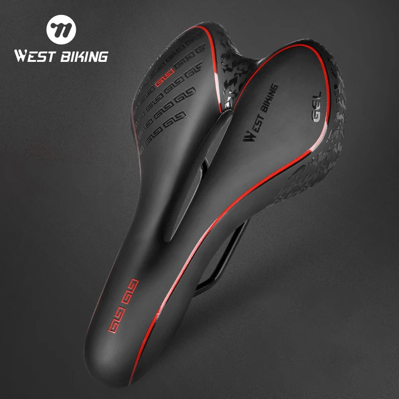 Bicycle Gel Saddle MTB Road Bike Comfortable Cycling Saddle Soft Bike Seat Ergonomic Hollow Moutain Cushion