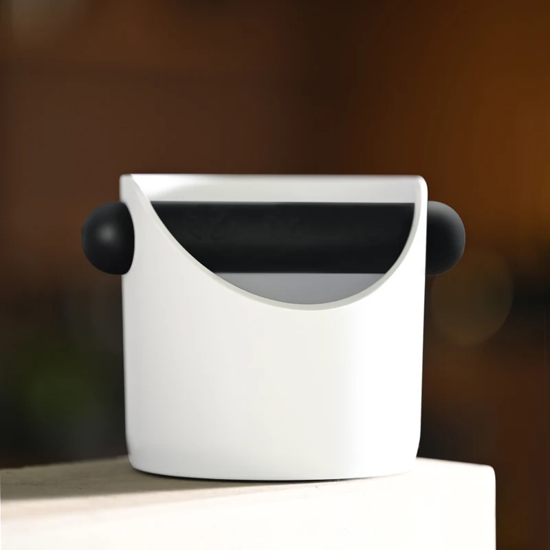 Coffee Knock Box with Anti-Slip Pad and Removable Bar for Espresso Grounds Disposal