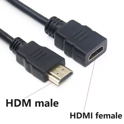 HDMI - Compatible Extension Cable Adapter, Male to Female Extender Cable 1080P (3m)