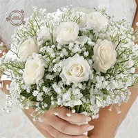 30pcs Artificial Baby's Breath Flowers Real Touch Gypsophila Suitable For Wedding Bride Engagement Home Ornament Room Decoration 5