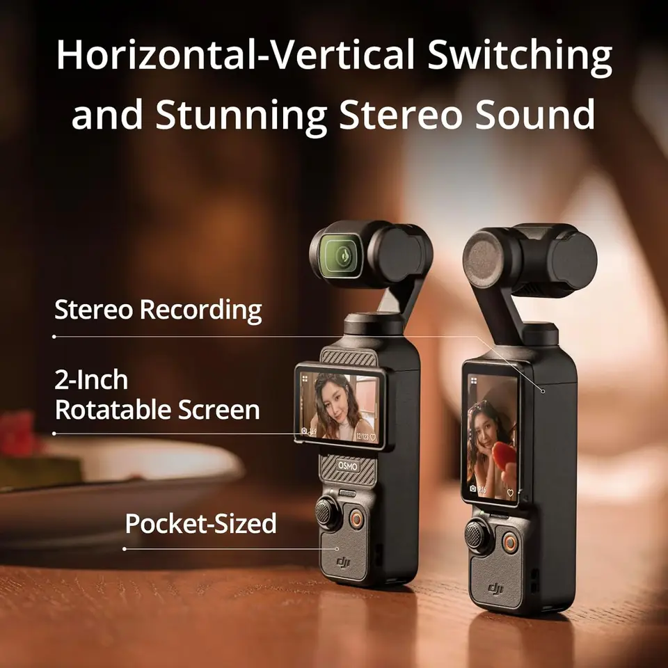 DJI Osmo Pocket 3 Vlog Camera with 1-Inch Sensor, 4K/120fps, 3