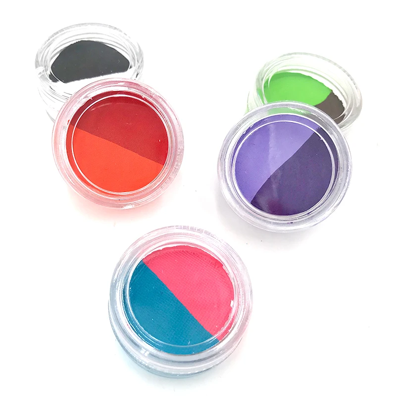 Water Based Split Cake Body Face Paint Makeup Easy Remove GRAPHIC LINER  Water Activated Eyeliner Dual Colors