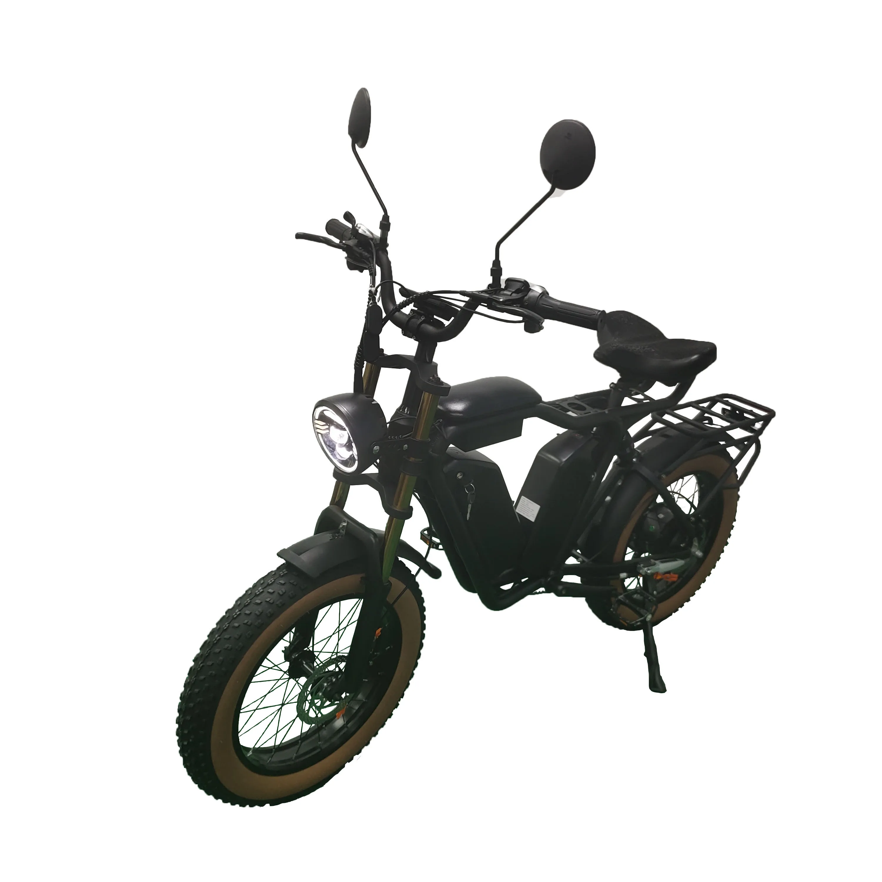 52V Bafang Motor 20 Inch 44ah Dual Batteries 1000w Fat Tire Ebike Electric Hybrid Bike