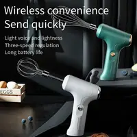 Home Baking USB Handheld Electric Whisk Whipping Cream Stirring Kitchen Gadgets Portable Electric Food Mixer Blender 3 Speeds 1