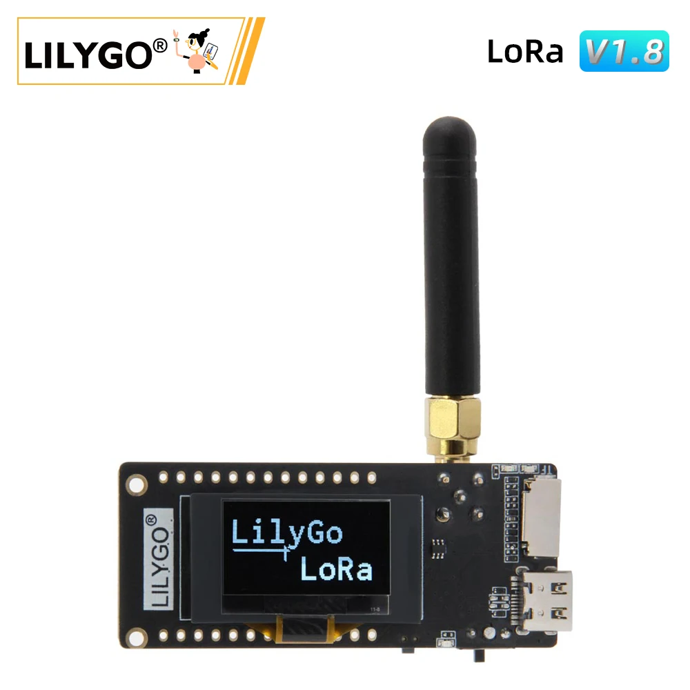 

LILYGO® LoRa V1.8 ESP32 SX1280 LoRa 2.4G Development Board WiFi Bluetooth Wireless Module 0.96 Inch OLED Display CH9102F Type-C