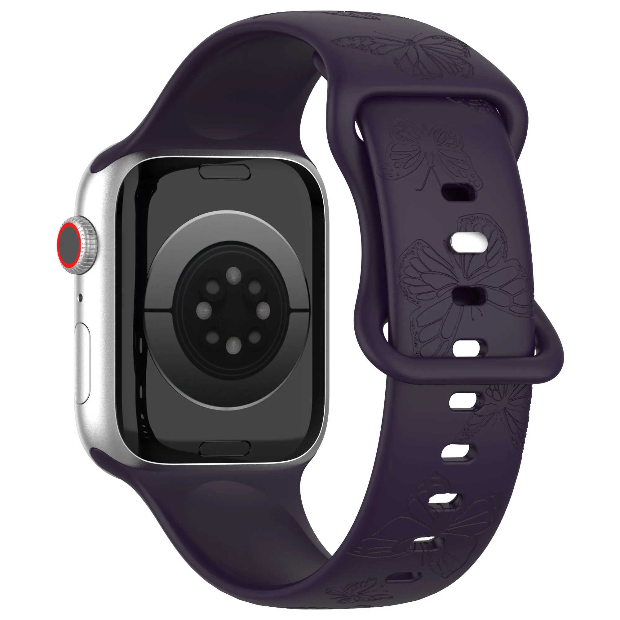 Premium Soft Silicone Watch Strap with Pattern Design