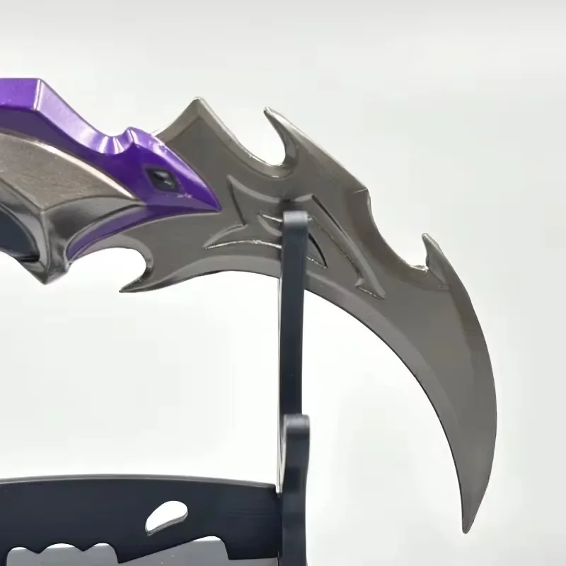 15CM Valorant Weapon Melee Reaver Karambit Knife Metal Game Peripheral Katana Samurai Sword Uncut Blade Ornaments Gift Boys Toy 6