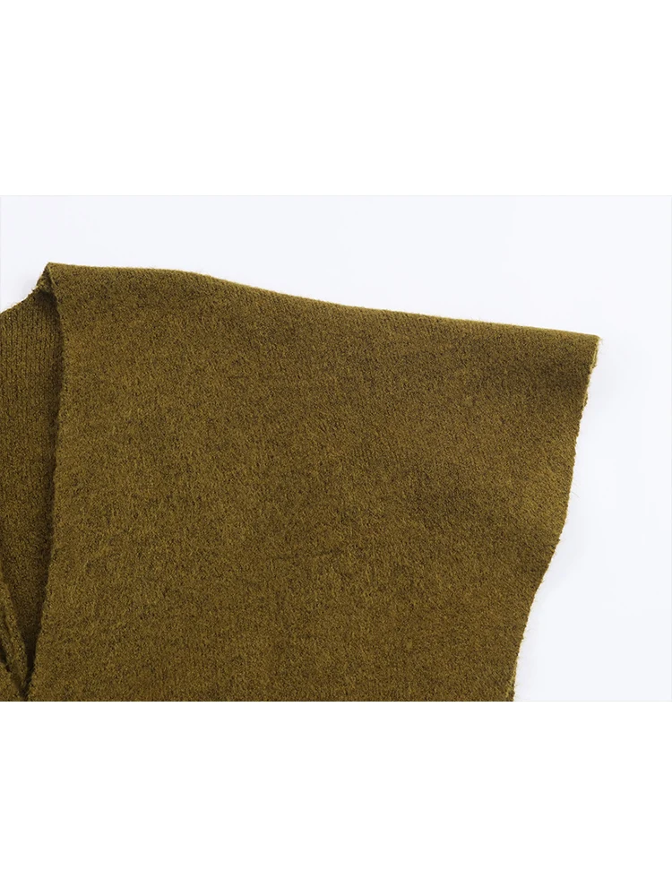 Women Stylish Knitted Sweater Slim Fit Vintage Elegant Solid Spring Autumn Short Sleeve Knit Wear Fashion Female Knit Pullover