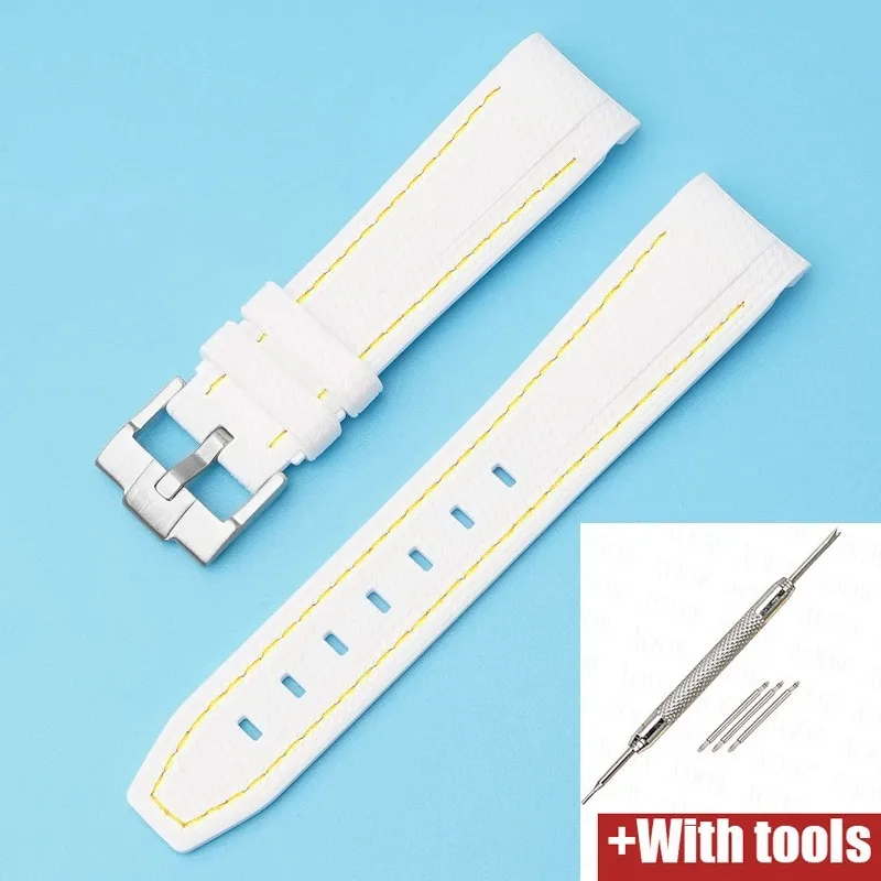 Premium Liquid Silicone Watch Band - Universal 20mm Strap with Curved Interface