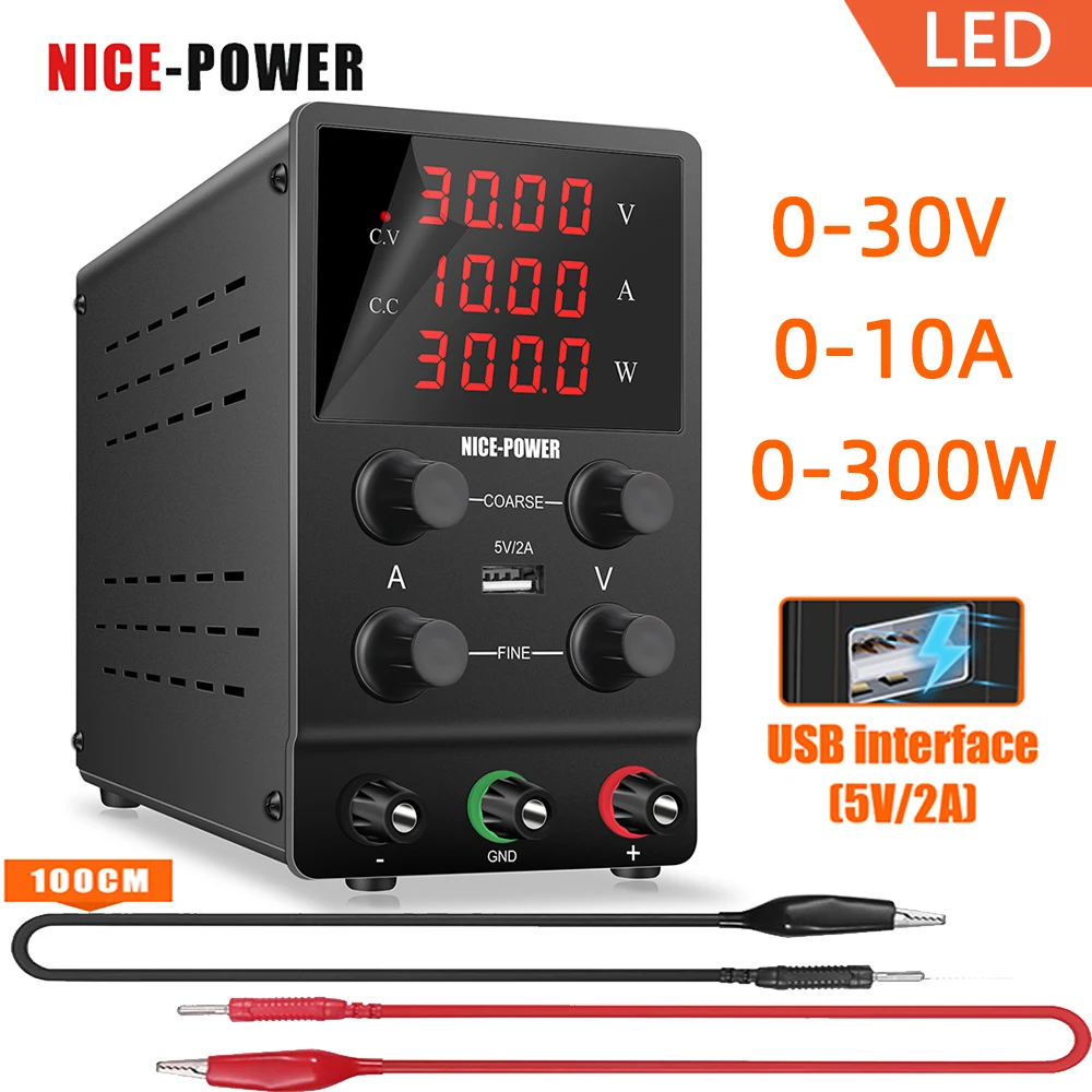 Regulowany zasilacz laboratoryjny DC 30V 10A 300W przełączanie stół