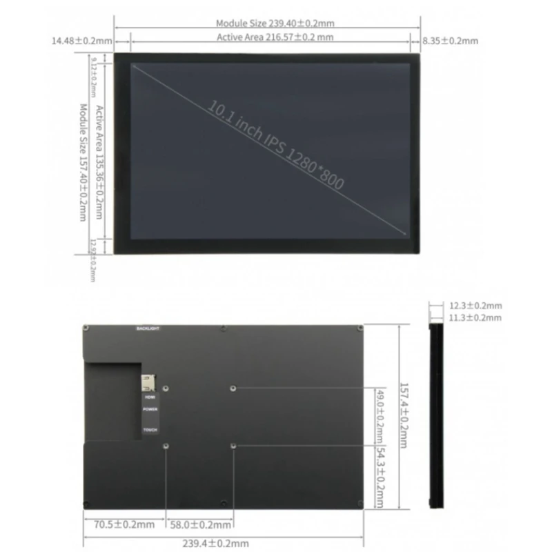 10.1 ġ   4B/3B/3B IPS ġ ũ  뷮 , 1280x800 LCD ÷, Ȧ , PC ̺ 
